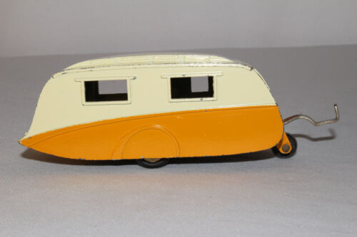 1950's Dinky # 190 Caravan Camper Trailer, Yellow & White, Original - Picture 2 of 9