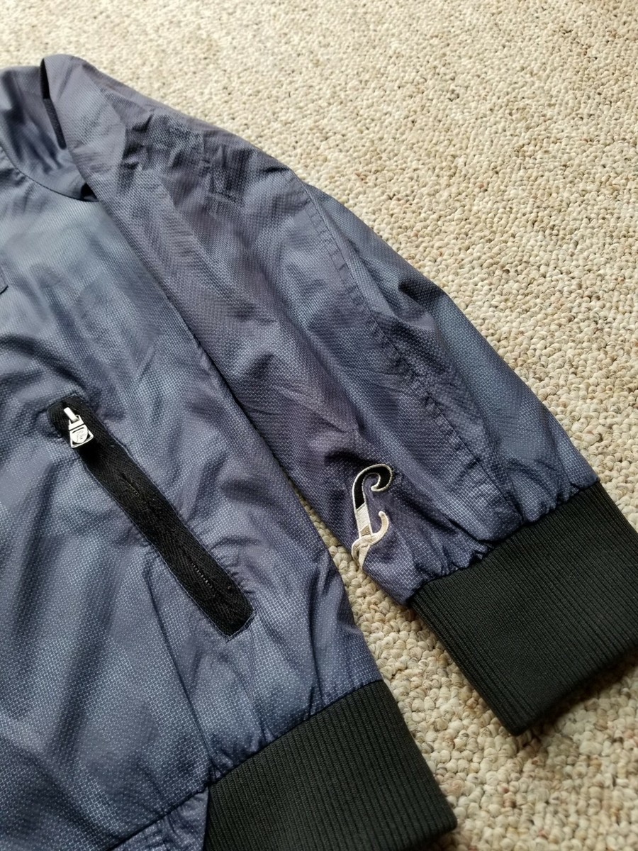 Mens Tonino Lamborghini Full Zip Blue Jacket Luxury Race Car