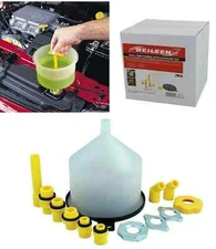 Spill Free Clear Funnel With Accessory Kit Radiator Cooling Coolant Fluid System