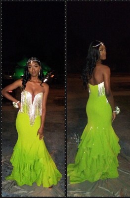 lime green formal dress