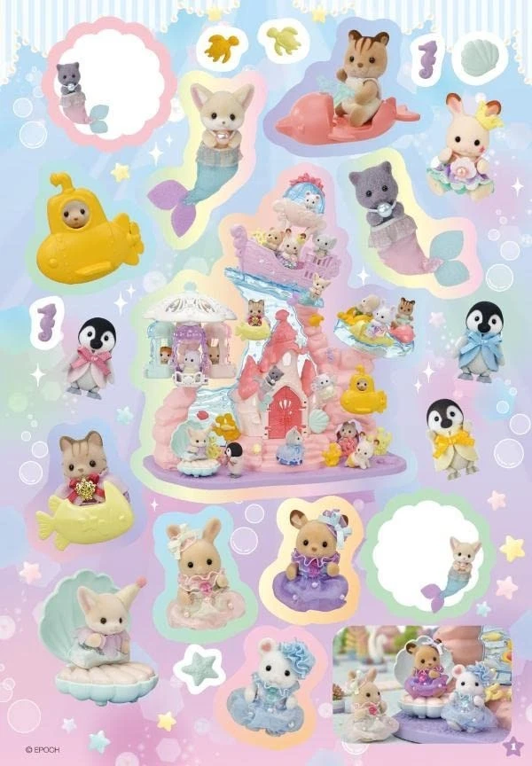 Pegatinas Sylvanian Families Calico Critters Japón Libro de Bebés Época Foto 3 de 4