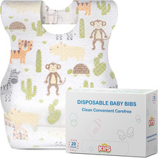 Disposable Baby Bibs for Baby Boys and Girls - Individually Packaged - Hygienic,