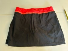 Tangerine Large Blk Active Athletic Skirt Orange Waist Zipper Pocket Compression
