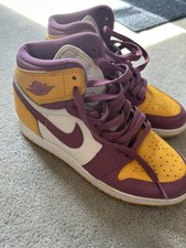 Nike Air Jordan 1 Retro High OG Brotherhood 555088-706 High Top Purple Yellow