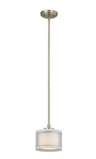 Dolan Lighting - 1-Light Mini Pendant-Satin Nickel Finish