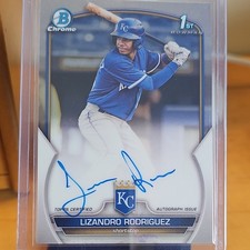 Topps 2023 Bowman Chrome 1st Bowman Autograph Lizandro Rodriguez #CPA-LRZ Royals