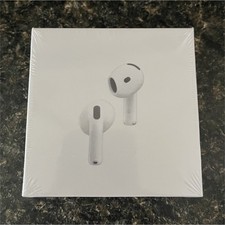 Apple AirPods 4 White Wireless Earbuds with Noise Cancellation  Charging Case