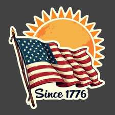 250 Years Sticker Vinyl Decal American Flag Since 1776 Patriotic USA