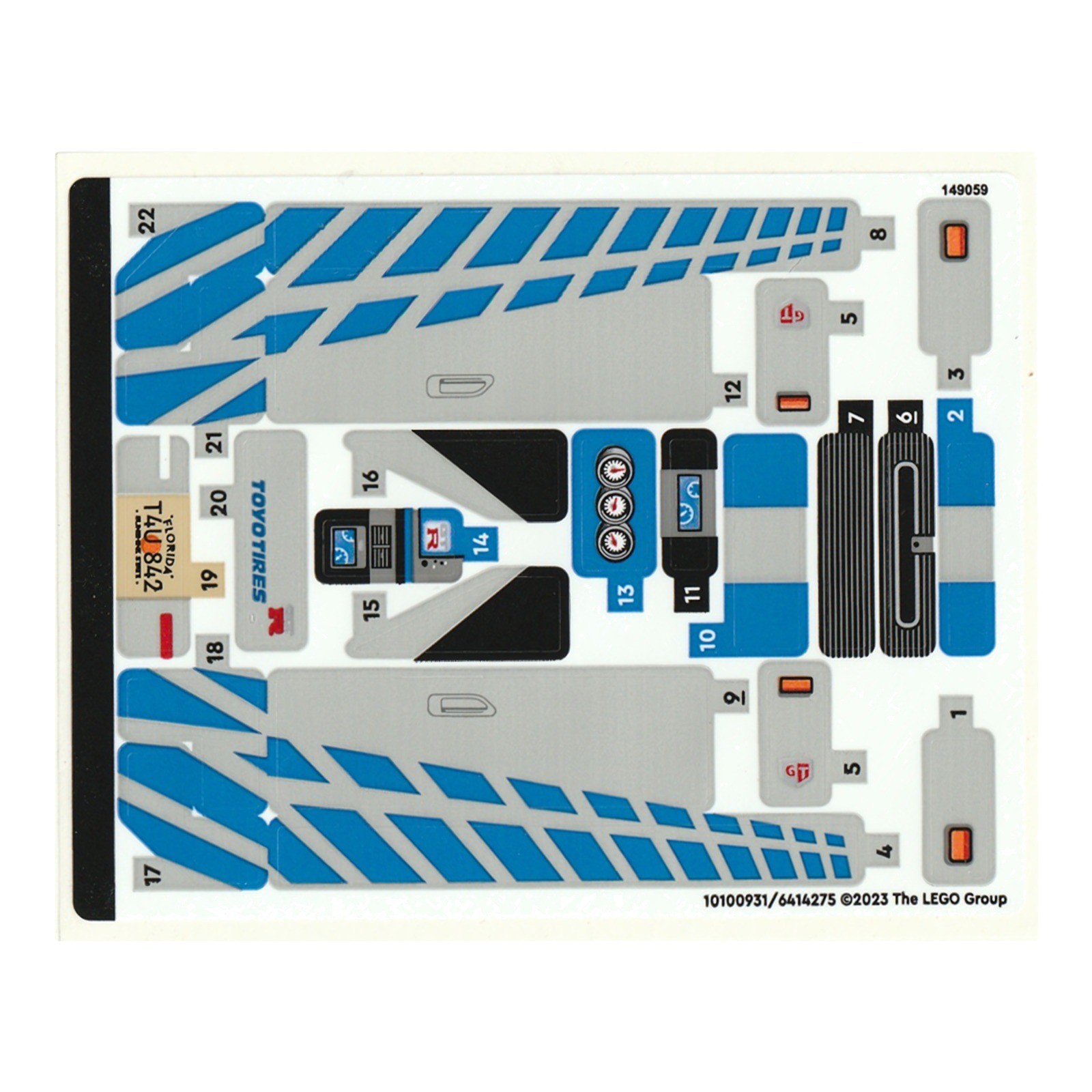 LEGO Adesivo Sheet for Set 76917 - (10100931/6414275) (76917stk01) - Nuovo