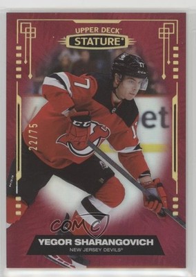 2021-22 Upper Deck Stature Red 22/75 Yegor Sharangovich #53 15ok