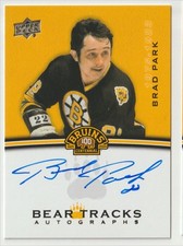 2023-24 BOSTON BRUINS CENTENNIAL BEAR TRACKS AUTO SP BRAD PARK #BT-PA
