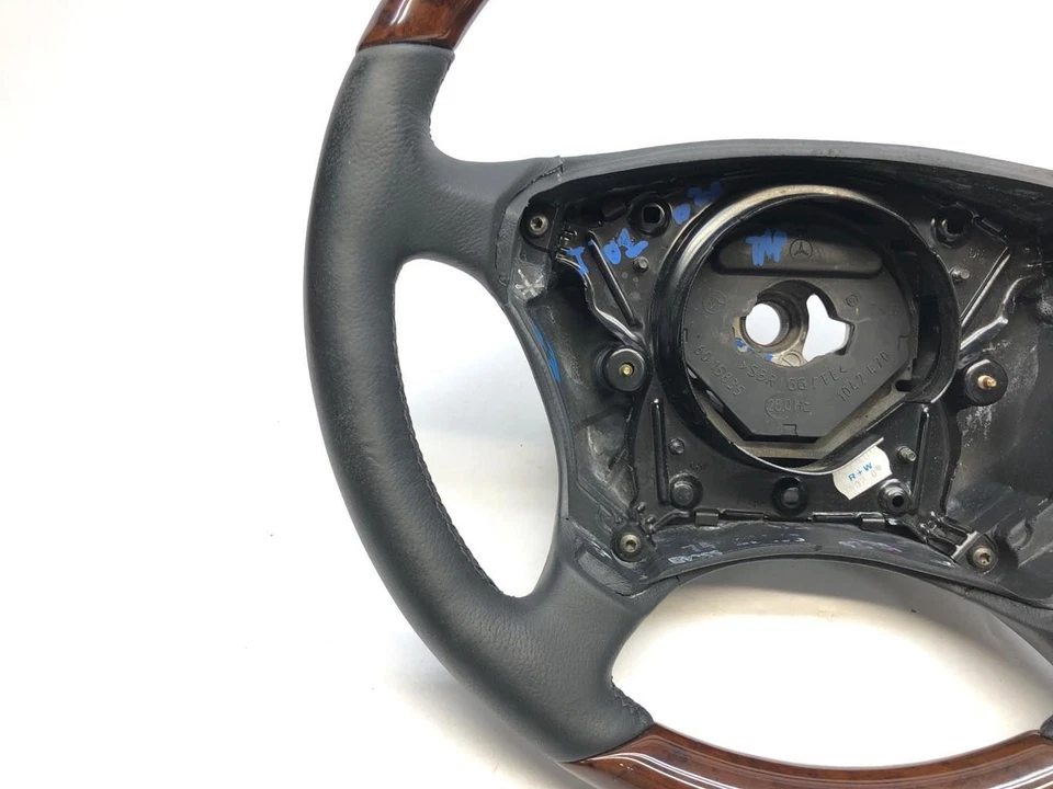 2000 - 2006 Mercedes-Benz CL500 Steering Wheel Four Spoke Woodgrain Leather OEM - Image 3 of 4