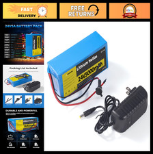 24V 5Ah Lithium Rechargeable Battery  29.4V 1A Charger for DIY Projects