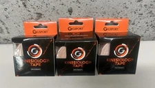 Lot of 3 * KT Tape * Kinesiology Therapeutic Sports Tape * 20 Strips (2” x 10”)