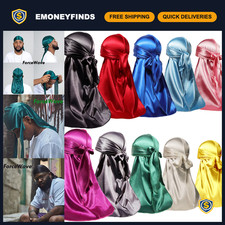 Satin Silky Durags for Men  Women - 10 Pack, Perfect for 360 Waves  Hair Care