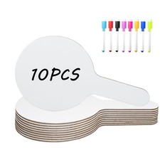 18Pcs Dry Erase Answer Paddles with Markers Thickened Handheld Double Sided P...