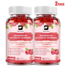 Magnesium Glycinate Gummies Supports Night & Joint, Energy, Vegan, 0-Sugar