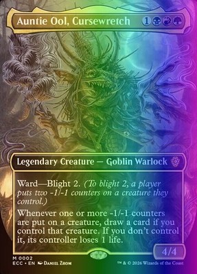 MTG Auntie Ool, Cursewretch (2/206) Lorwyn Eclipsed Commander NM FOIL