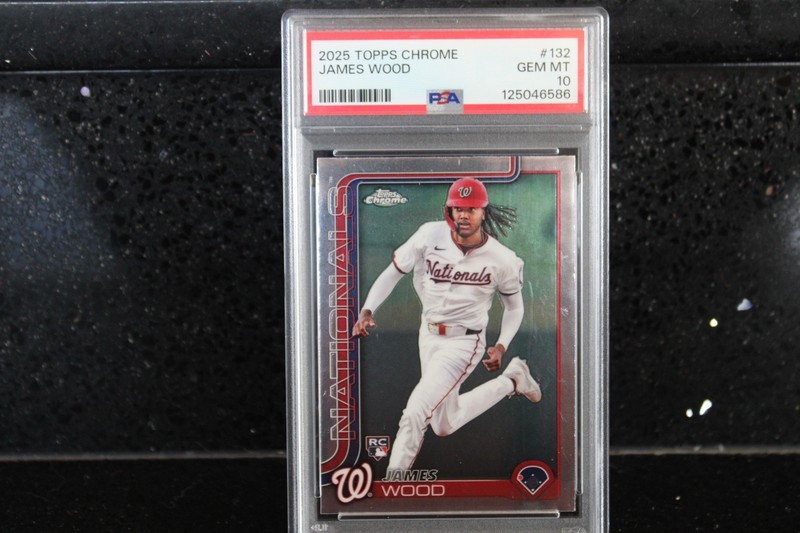 2025 Topps Chrome James Wood RC Rookie PSA 10 Gem MINT / NATS!