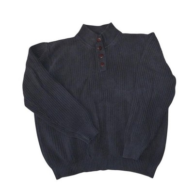 L.L. Bean 100% Cotton Mock Neck / Button Up Sweaters (Men s L or LT)