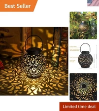 2 Pack Solar Hanging Lantern Lights - Elegant LED Decor for Outdoor Spaces