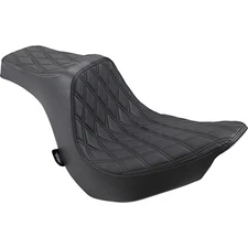 DRAG SPECIALTIES 0802-1188 Predator III Seat double diamond - black stitching