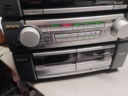 Aiwa 5CD Changer Radio Compact Disc Stereo System CX-ZR774u - For Parts Read - Picture 11 of 16