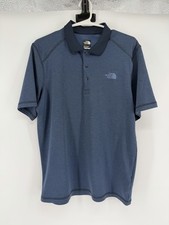 The North Face FlashDry Blue Short Sleeve Polo Shirt - Mens Size Medium