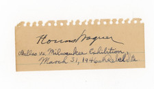 HONUS WAGNER SIGNED CUT AUTO PITTSBURGH PIRATES BASEBALL HOF JSA COA