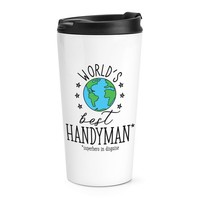 World's Best Handyman Reise Becher Tasse Worlds Favorit Scherz Superheld Lustig