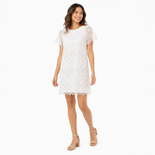 Madewell Embroidered Lace Dress Size 6 White Bridal Shower Wedding Party Fairy