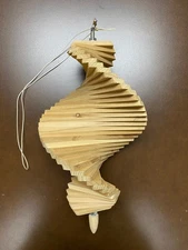 Wooden Spiral Wind Spinner, 12" High - 6" Wide, Custom Constructed
