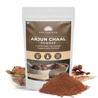 Saptamveda Arjun Chaal Powder 250g | Heart & Cholesterol Health | 100% Pure
