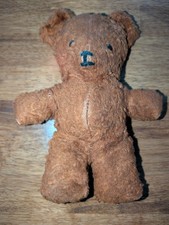 Vintage Brown Mohair Teddy Bear Plush Stuffed Animal 9"