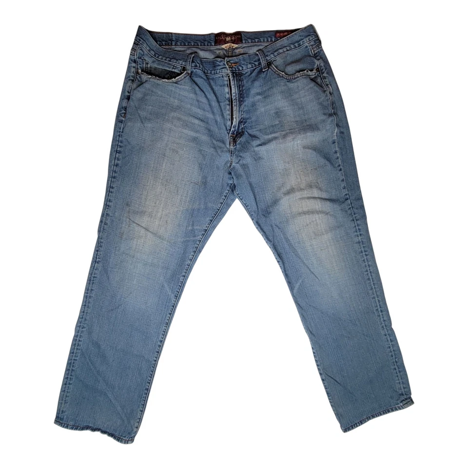 Lucky Brand 181 Jeans Men's Blue Relaxed Straight Light Denim 40x34 - Image 3 of 4