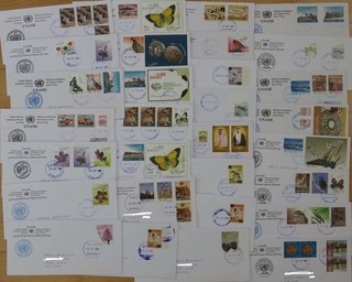 30 x UNAMI Misión de Mantenimiento de la Paz de las Naciones Unidas Irak: Colección de matasellos de Jordania