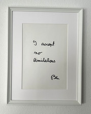 BEN VAUTIER, "Non accetto limitazioni - 1980" - "Bonne Crise 2009" - TELAIO - RARO
