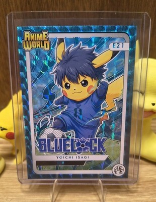 Pikachu Cosplay - Blue Lock - Yoichi Isagi- Blue Textured Holo - #E21 - NM