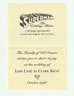 1996 VINTAGE Superman Wedding Invitation PROMO The Wedding Album