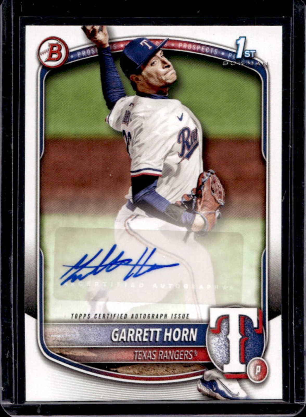 2025 Bowman Garrett Horn Auto 1st #BPA-GH Rangers