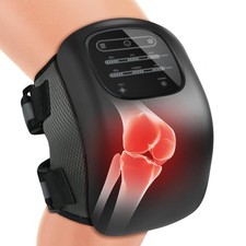 Knee Massager with Heat and Vibration, Cordless Knee Massager for Pain Relief...