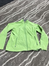 REI Women  s Hooded Jacket Green Size L Hiking Rain Outdoors Zipper Pockets