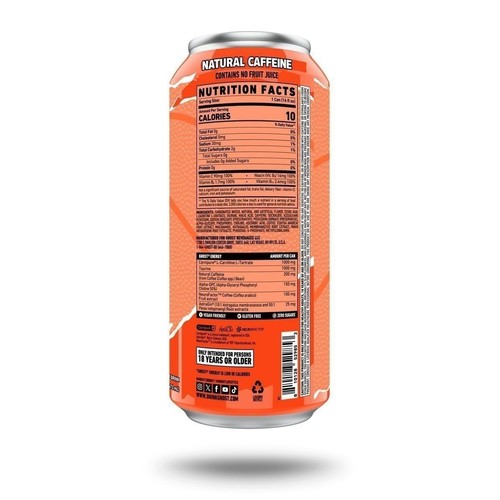 Ghost Energy Drink Peaches 16 oz SHIPS TODAY (Pack of 12) - Picture 3 of 4
