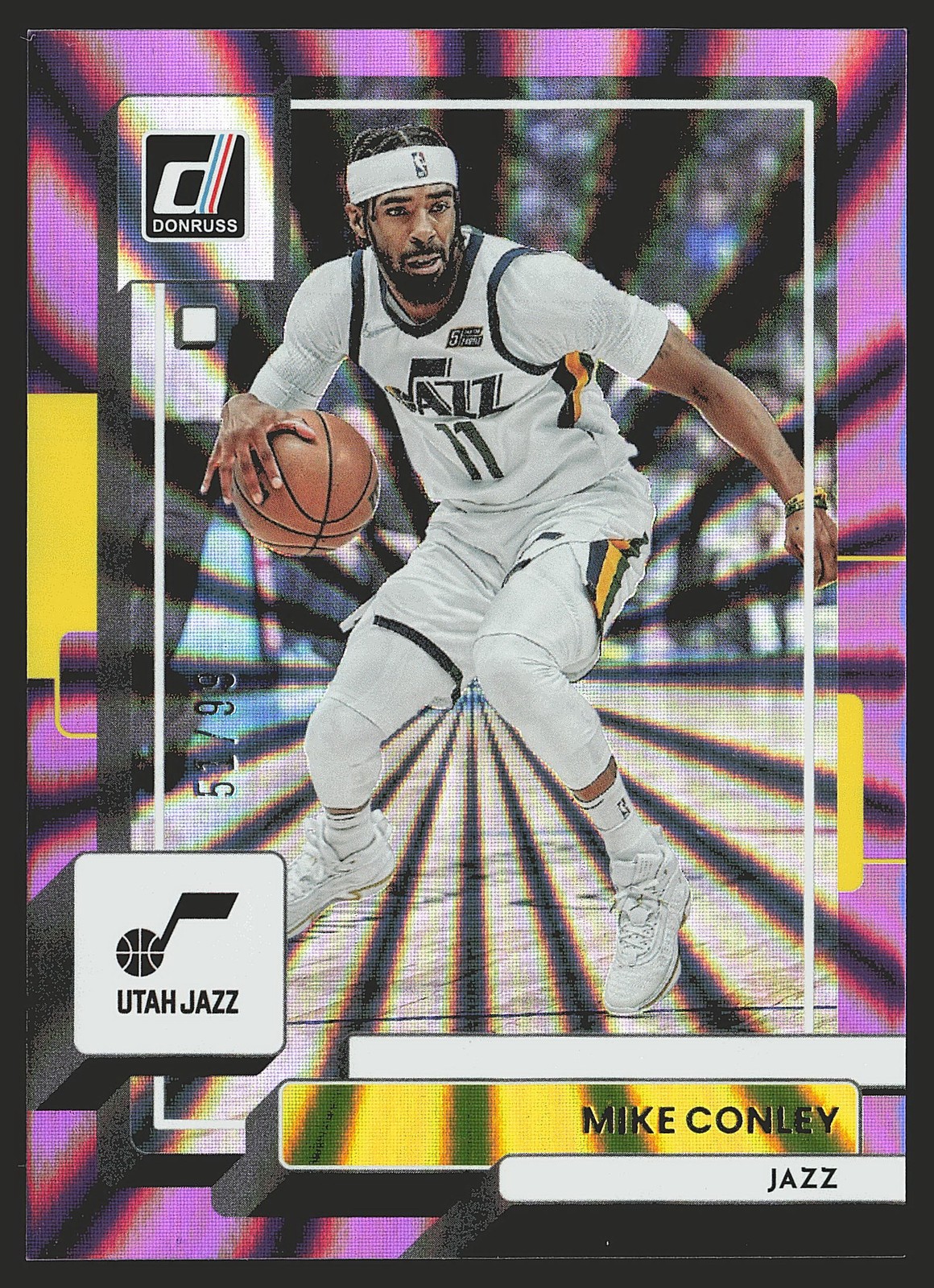 2022-23 Donruss #112 Mike Conley Holo Laser Purple #/99 SN