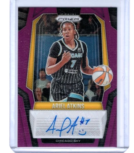 2025 Panini Prizm WNBA Ariel Atkins Signatures Purple Prizm Auto #'ed 41/49