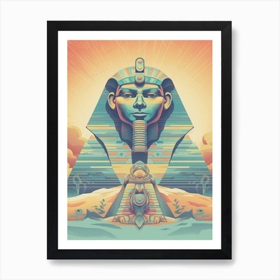 Große Sphinx von Gizeh Ägypten Kunstdruck gerahmtes Wandbild Poster Leinwanddruck Bild