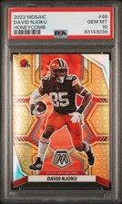 2022 Panini Mosaic Football David Njoku #48 Honeycomb PSA 10
