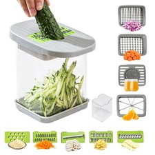 Vegetable Cutter,Food Chopper Manual Hand,for Potato Cutter Fry Slicer - Fu...