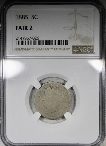 1885 Liberty V-Nickel NGC FR2 Low Ball Circulated Type Coin