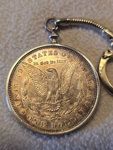 1878 S Morgan Silver Dollar key chain, circulated, EXTREMELY FINE (E9D0) - Picture 4 of 4